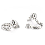Crystal Cufflinks Party Wedding Round Button Gemelos Shirt