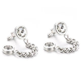 Crystal Cufflinks Party Wedding Round Button Gemelos Shirt