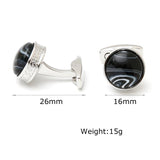 Men Round Creativity Cufflinks XK23026 Business Dress Shirt Cuff Links