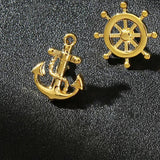 Vintage Rudder Cufflinks Tie Pin Wedding Guests Mens Accessories