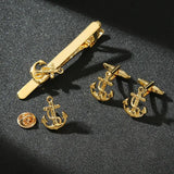 Vintage Rudder Cufflinks Tie Pin Wedding Guests Mens Accessories