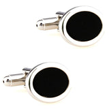 Enamel Cufflinks Epoxy Cuff Links Oval Round Square Rectangle Shapes
