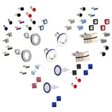 Enamel Cufflinks Epoxy Cuff Links Oval Round Square Rectangle Shapes