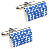 Enamel Cufflinks Epoxy Cuff Links Oval Round Square Rectangle Shapes
