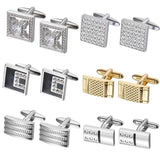 2pcs Geometric Cufflinks French Button Custom Formal Dress Wedding