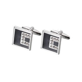 2pcs Geometric Cufflinks French Button Custom Formal Dress Wedding