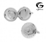 Silver Copper Novelty Photo Holder Cuff Links