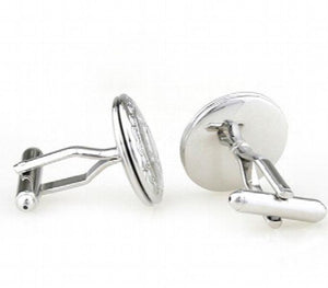 Silver Copper Novelty Photo Holder Cuff Links