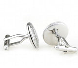 Silver Copper Novelty Photo Holder Cuff Links