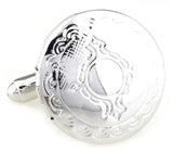 Silver Copper Novelty Photo Holder Cuff Links