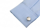 Silver Copper Novelty Photo Holder Cuff Links