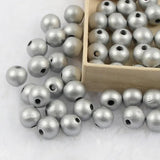 50-500pcs 6-12mm Silver Wooden Beads Natural Round Balls Spacer Beads