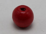 25 Red Round Wood Beads 20mm Large Wooden Beads