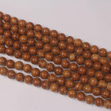 Yellow Wood Grain Stone Round Beads 8mm Necklace Bracelet DIY Jewelry Making