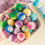 Kovict 16mm 30pcs/lot Multicolor Wooden Beads Round Ball DIY Necklace Bracelet