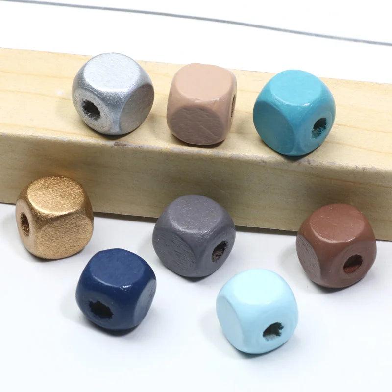 10mm Wood Beads 50pcs DIY Jewelry Making Charms