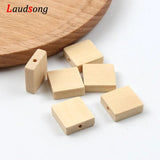 30pcs Natural Wood Square Beads DIY Necklace Bracelet Jewelry Accessories