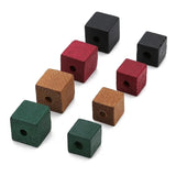 50pcs 12mm 14mm Square Wood Beads Red Green Spacer DIY Craft Jewelry Findings