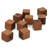 50pcs 12mm 14mm Square Wood Beads Red Green Spacer DIY Craft Jewelry Findings