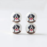 16mm Dog Printed Wooden Beads 20Pcs Crafts Beaded DIY Accessories Beads