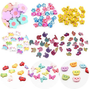 Wood Beads Animal/Flower Shape DIY Jewelry Making Supplies