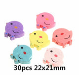 Wood Beads Animal/Flower Shape DIY Jewelry Making Supplies