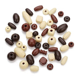 1bag Mixed Colors Wooden Beads 7-19mm Mixed Shape Decor DIY Jewelry Finding