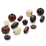 1bag Mixed Colors Wooden Beads 7-19mm Mixed Shape Decor DIY Jewelry Finding