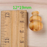 Natural Gourd Shape Wood Beads 50pcs