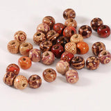 200pcs Large Hole Colored Wooden Beads DIY Craft Beads