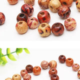 200pcs Large Hole Colored Wooden Beads DIY Craft Beads