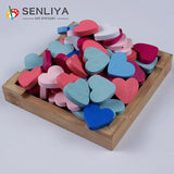 Wooden Beads Spacer Beading Wood Beads 7 Colors Lead-free Heart Wood Beads