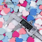 Wooden Beads Spacer Beading Wood Beads 7 Colors Lead-free Heart Wood Beads