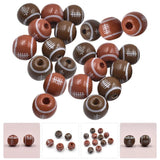 50 Pcs Wooden Football Beads Necklace Spacer Bulk Pendant