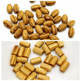 200 Natural Pattern Tube Wood Beads 5X8mm