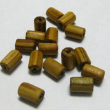 200 Natural Pattern Tube Wood Beads 5X8mm