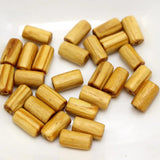 200 Natural Pattern Tube Wood Beads 5X8mm