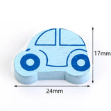 30pcs 24x17mm Wooden Car Beads for DIY Bracelet Making