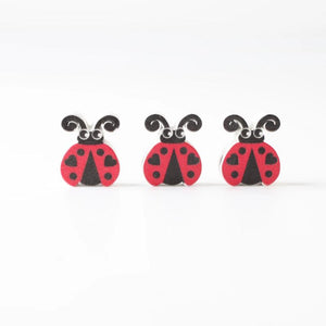 16mm 20pcs Ladybug Print Wood Beads DIY Necklace Bracelet