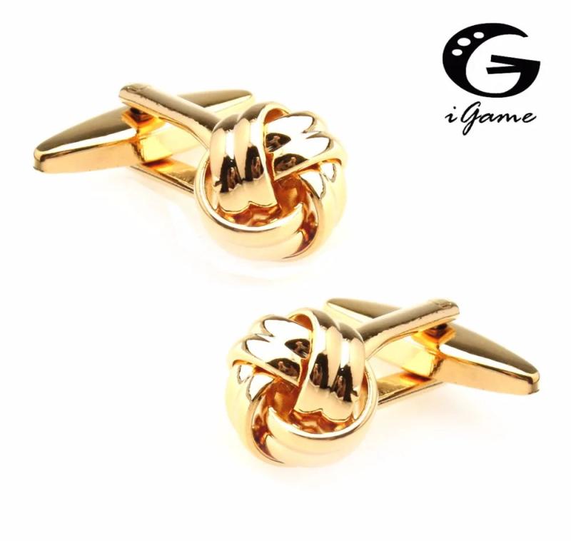iGame Cuff Links Metal Knot Brass Material