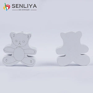 20Pcs Cartoon Animal Wooden Beads for Baby DIY Jewelry Kids Toys
