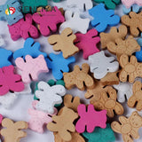 20Pcs Cartoon Animal Wooden Beads for Baby DIY Jewelry Kids Toys
