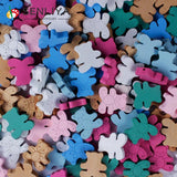 20Pcs Cartoon Animal Wooden Beads for Baby DIY Jewelry Kids Toys