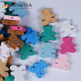 20Pcs Cartoon Animal Wooden Beads for Baby DIY Jewelry Kids Toys