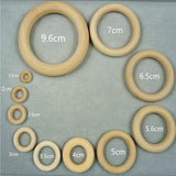 Wooden Rings Beads Natural Circle Wood Beads for DIY Jewelry Making