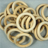 Wooden Rings Beads Natural Circle Wood Beads for DIY Jewelry Making