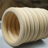 Wooden Rings Beads Natural Circle Wood Beads for DIY Jewelry Making