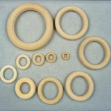 Wooden Rings Beads Natural Circle Wood Beads for DIY Jewelry Making