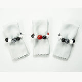 1Pcs Colorful Napkin Ring Wooden Beads Napkin Buckle