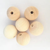 Natural Round Wooden Beads 35mm 5Pcs